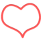 Dessin représentant un coeur rouge signifiant "j'aime".